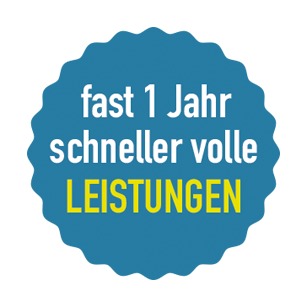 Fast ein Jahr schneller volle Leistungen